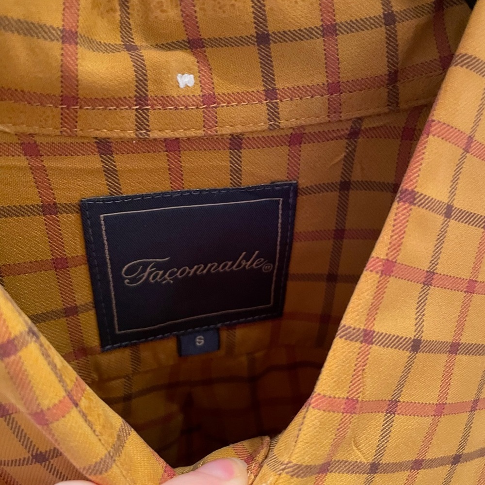 Faconnable Yellow/Gold Button Down - Picture 3 of 4